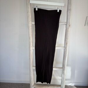 Zara Dark Brown Ribbed Skirt